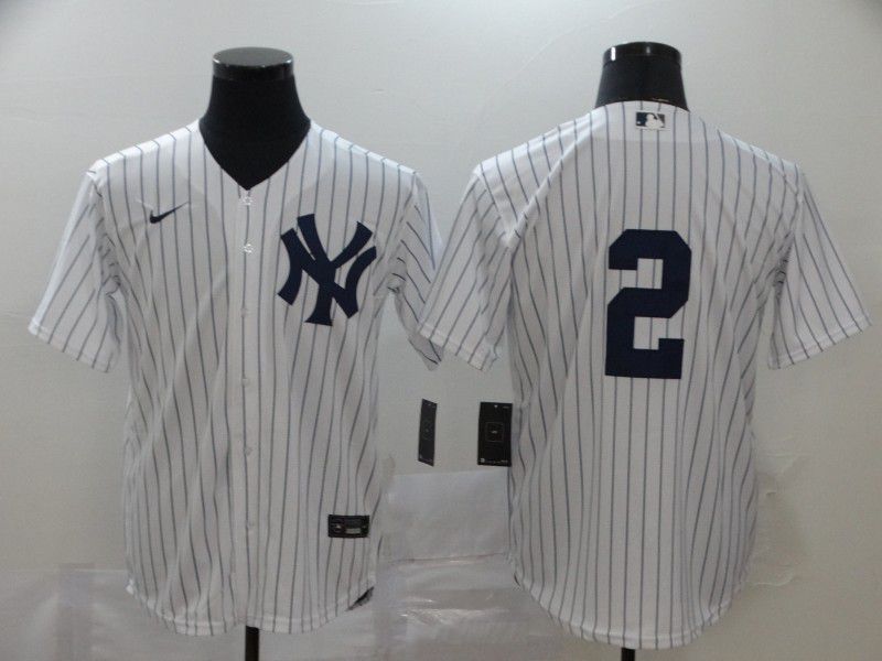 Men New York Yankees #2 No name White Nike Game MLB Jerseys1->new york yankees->MLB Jersey